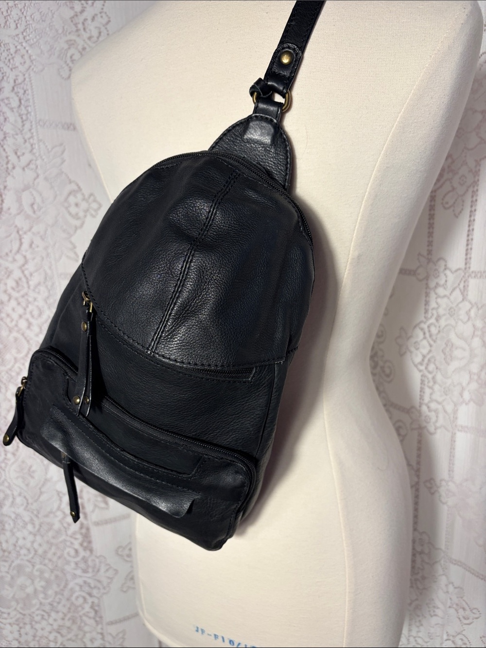 Born Black Leather Sling Bag - Picture 2 of 11